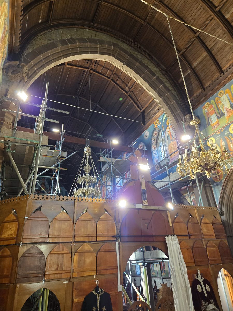 KSR specialist lighting fitting installed behind the iconostasis