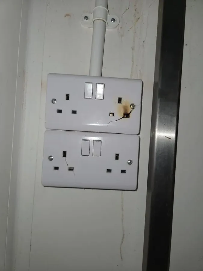 Burnt LAP socket in a commercial kitchen in York